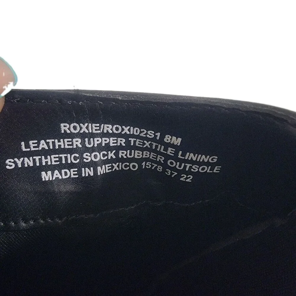 Steve Madden Roxie Black Leather Platform Boots Lugged Wmns Sz 8 Goth Grunge
